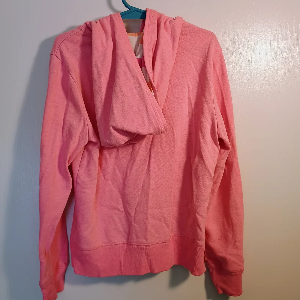 Pink Justice Hoodie with Love Graphic